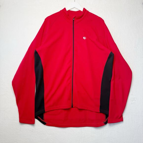 PEARL IZUMI Select Thermal Cycling Jersey Fleece Lined Jacket Red Mens Sz XXL - Picture 1 of 10